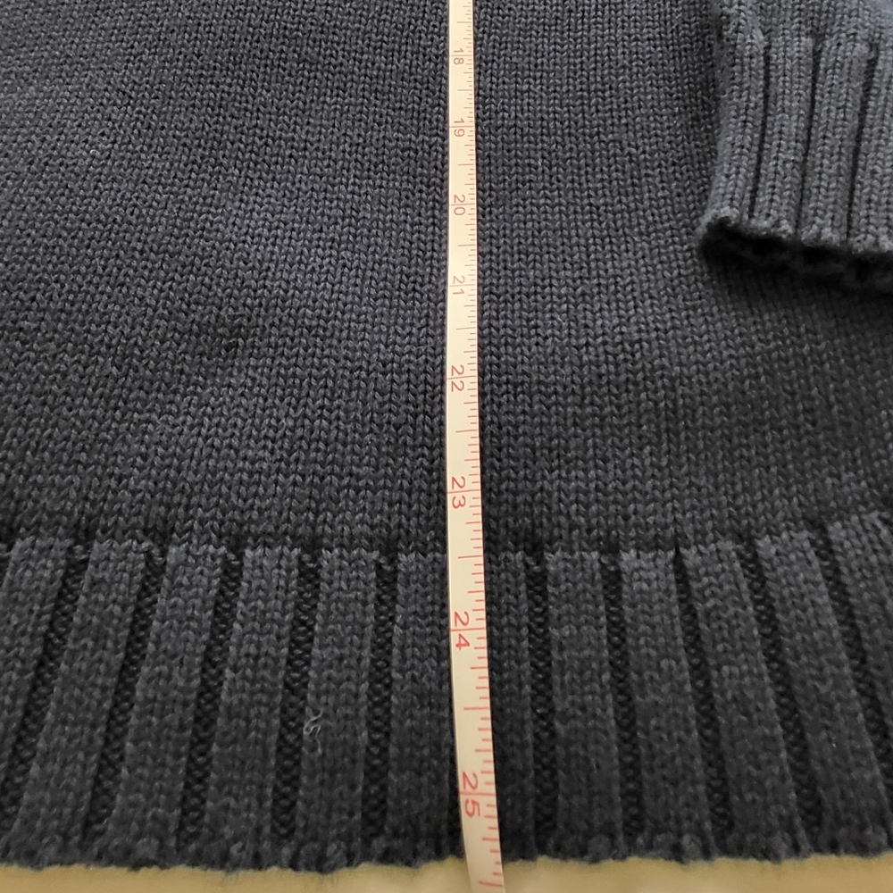 Rare Vintage 80s Ralph Lauren 1/4 Zip Navy American Flag Sweater. - Picture 8 of 12